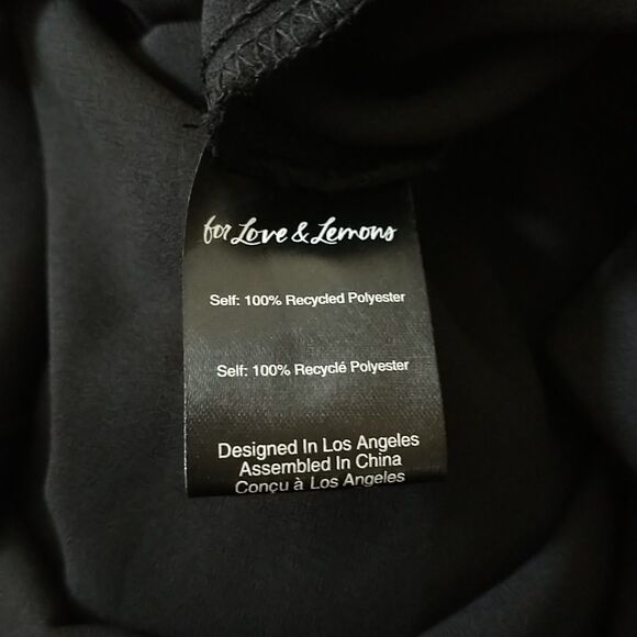 For Love And Lemons Desiree Dress Gown 2X Black Halter Maxi Ruffle Formal New - Picture 11 of 12